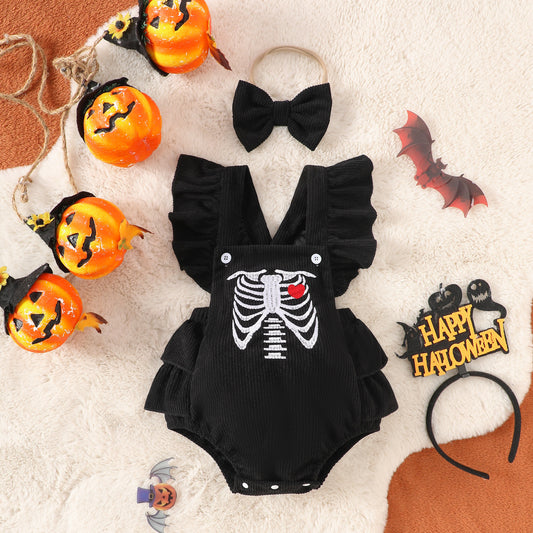 Skeleton with Heart Romper