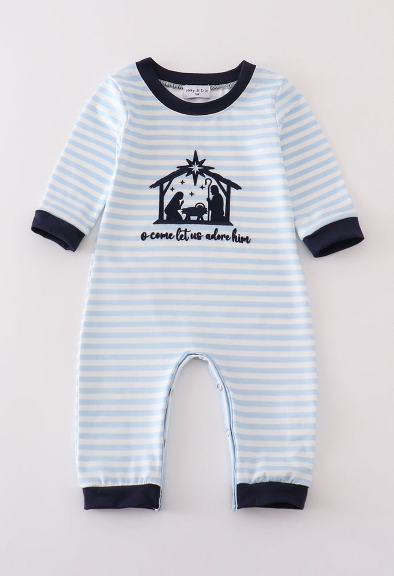 Nativity Navy Boy Romper