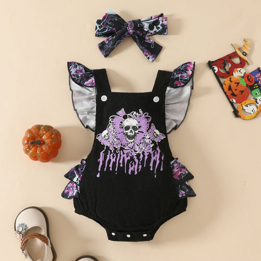 Purple Skull Romper