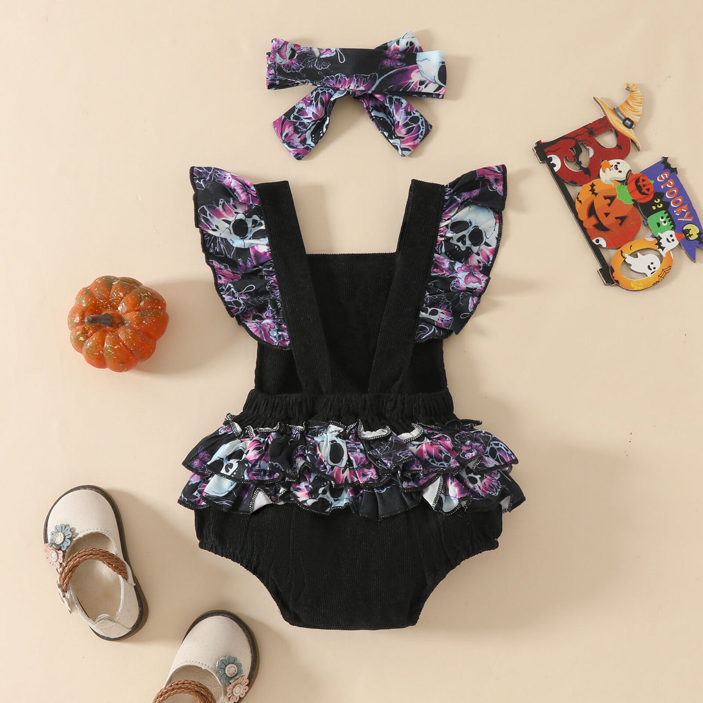 Purple Skull Romper