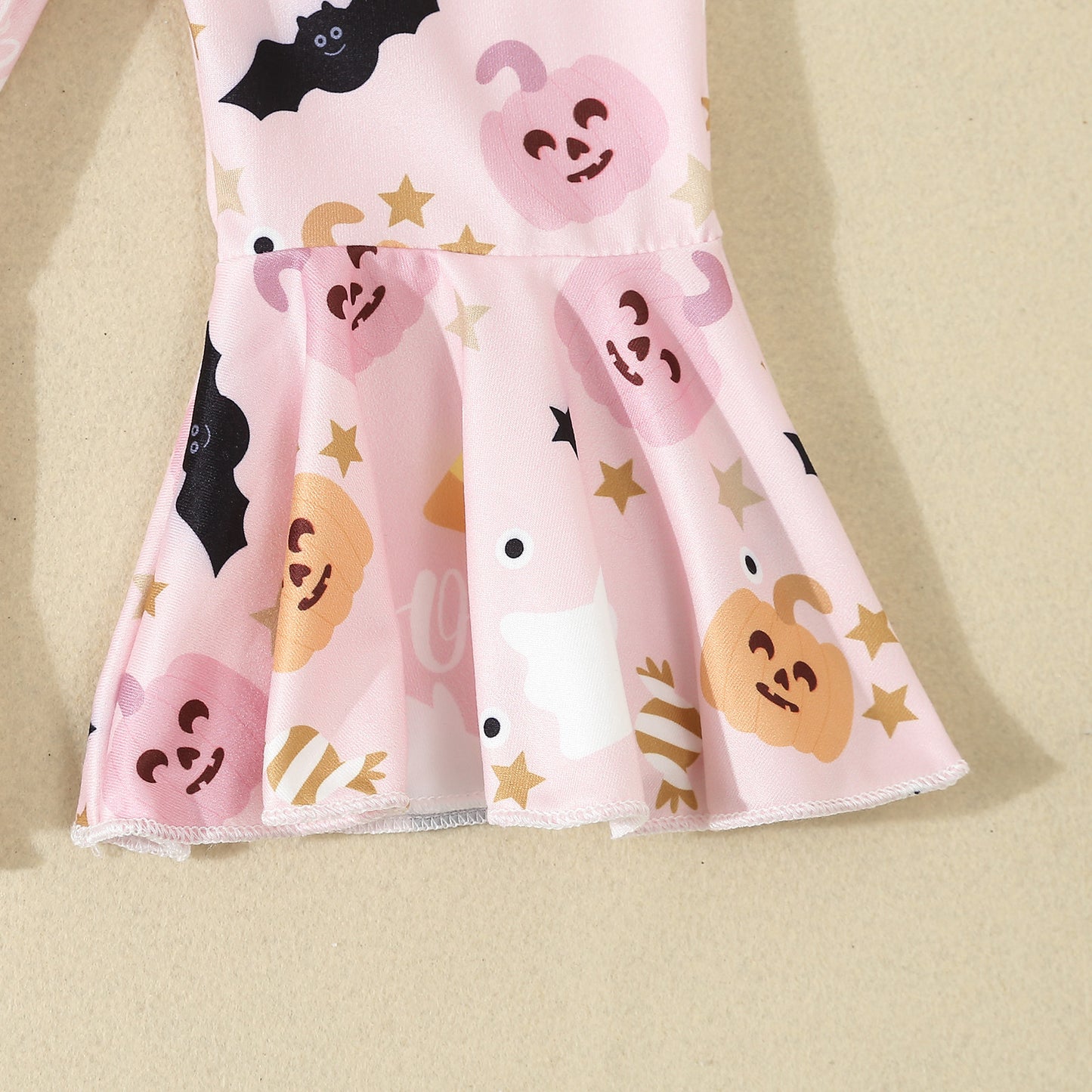 Cutesie Pumpkin Bat Bellbottom Set