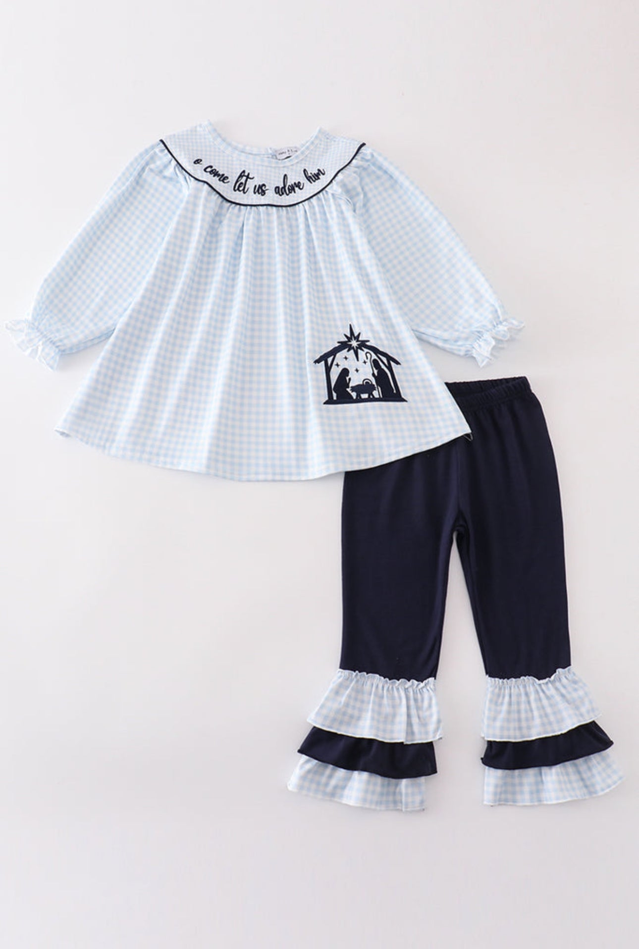 Nativity Navy Girl Set