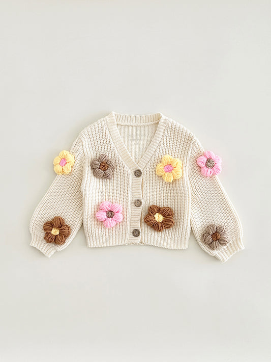 Flower Cardigan Sweater