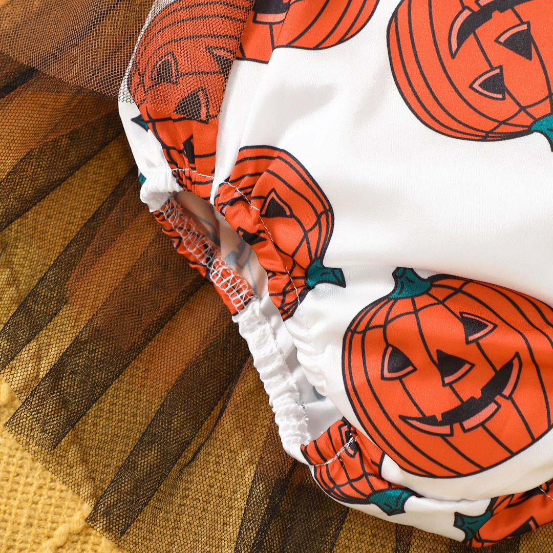 Halloween Pumpkin Tutu Romper