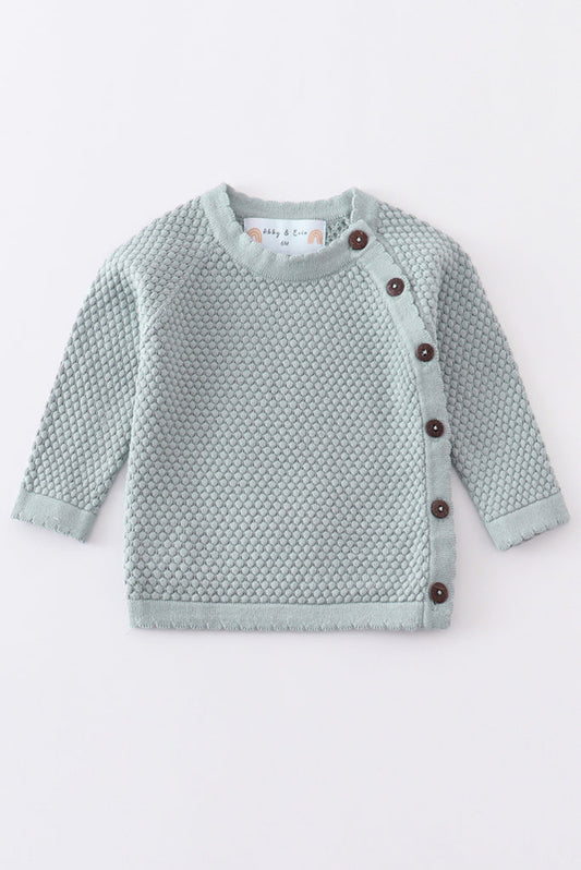 Christopher Mint Button Sweater