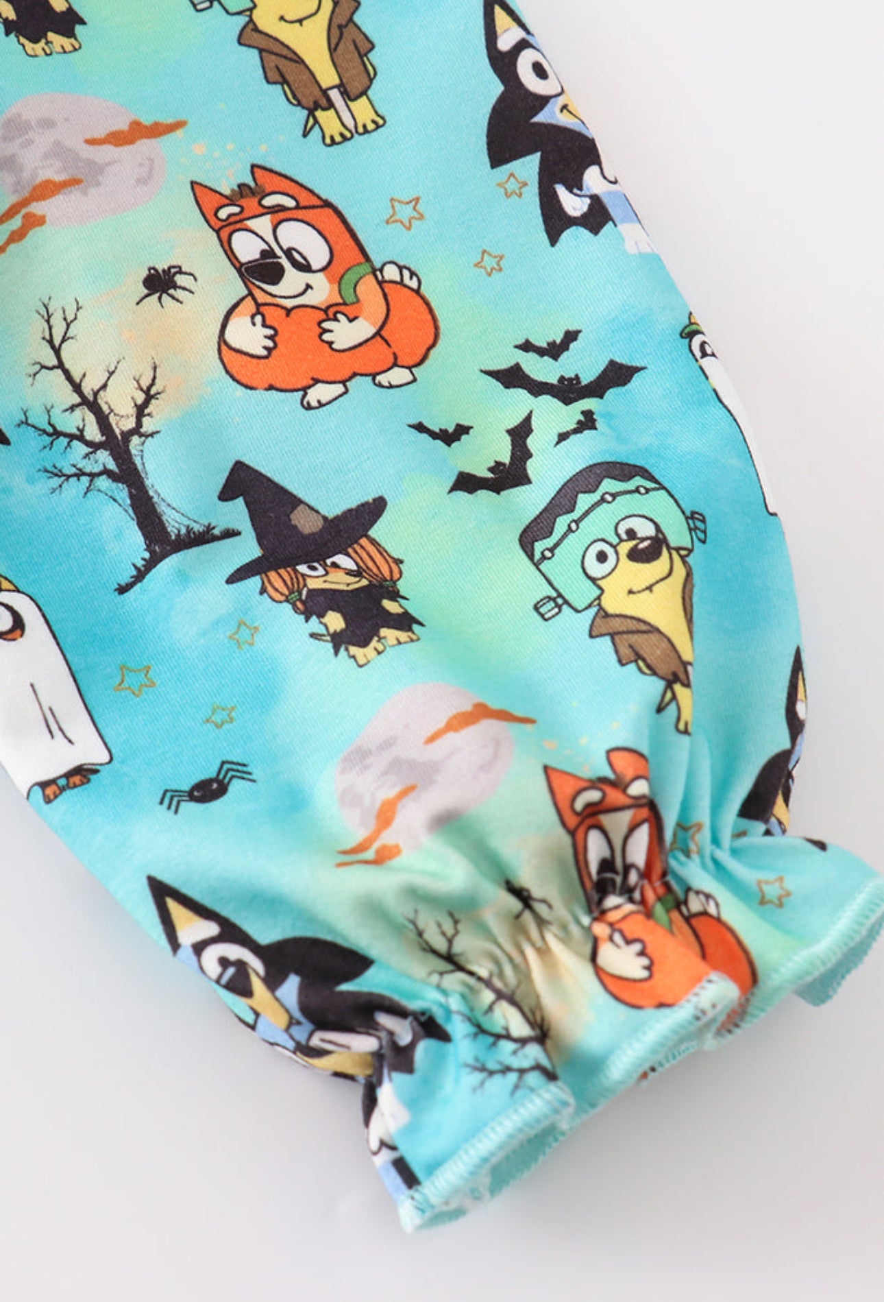 Blue Character Print Halloween Dress