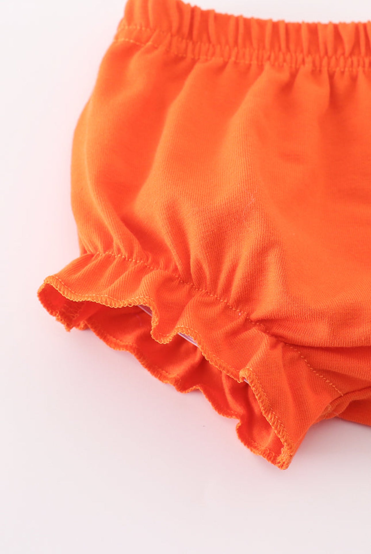 Orange Baby Ruffle Bummie Set